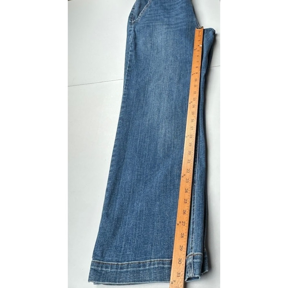 Judy Blue Jeans Womens 14W Blue Wide Leg Stretch Pockets High Rise Medium Wash - Picture 13 of 14